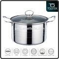10 pcs stainless steel elegant cookware set with bright glass lid
